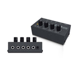 Newest HA400 Ultra-compact Mini Audio Stereo Headphone 4 Channels Amplifier With Power Adapter Black Color