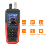 Dust Particle Counter 6-Channel 0.3um/0.5μm/1.0μm/ 2.5μm/ 5.0μm/10um PM2.5 PM10 with 3.2-inch Backlight TFT Air Quality Tester