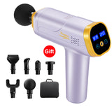 LCD Display Massage Gun Deep Muscle Massager Muscle Pain Body Neck Massage Exercising Relaxation Slimming Shaping Pain Relief