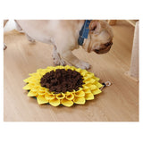 Pet Dog Snuffle Mat Nose Smell Training Sniffing Pad Slow Feeding Bowl Food Dispenser Relieve Stress Sunflower Puzzle Drop ship