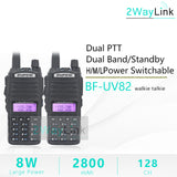 Baofeng UV-82 8W Walkie Talkie 10 KM Ham Radio VHF UHF Amador Walky Talky Boafeng UV 82 UV82 Waki Taki Earpiece UV-5R UV-9R Plus