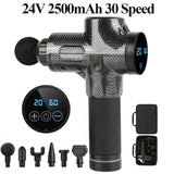 Percussion Massage Gun, Muscle Therapy Gun, Hand Held Body Deep Muscle Massager with 30 Adjustable Speed, 6 of Massage Heads