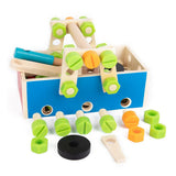 Construction Set Toy-Montessori Wooden Toys Kids Tool Set-Wooden Kids Tool Box Kit Wooden Nut Combination Toys Screw Toys