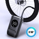 Mini Car Air Pump 150PSI Cordless Air Compressor Portable Electric Tire Inflator w LED Light Auto-Off for Car Bike Tires Balls