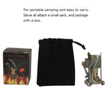 Desert Fox Ultralight Mini Camping Stove Backpacking Stove Foldable Outdoor Compact Titanium Cookware Tools for Picnic, Cookout