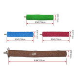 Parrot Perch Rough-surfaced Sand Perches Bird Cage Chewing Toy Ladder Perch Wood Stand Beaks Claws Trimmed Grinding