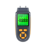 Digital Manometer Dual Port Air Gas Pressure Tester Differential Pressure Gauge with LCD Backlight Battery or USB Cable Powered
