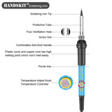 Handskit 60W 110V/220V Electric Soldering Iron Kit with Adjustable Temperature Welding Iron Electronic Repair Tool