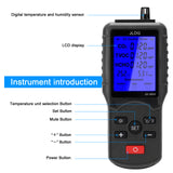 Co2 Meter Co2 Sensor Detector Air Quality Monitor Air Analyzer with Temperature Humidity Display 400-5000PPM Measuring Range