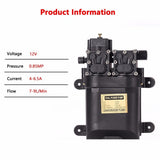 125psi Dc 12v  9l/min Agricultural Electric Water Pump Dual power pump Micro High Pressure Diaphragm Water Sprayer Car Wash