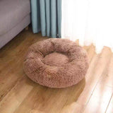 New 2 In 1 Hooded Cave Winter Warm Cat Dog Bed Round Soft Long Plush Dog House Bed For Small Dogs Kennel Cats Pet Nest
