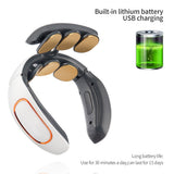 Intelligent TENS Pulse Neck Massager Warm Compress Neck Back Cervical Spine Pain Relief Kneading Massage Machine Power Control