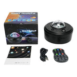10 Planet Galaxy Starry Sky Projector Lights Bluetooth Speaker Rotating Night Light LED RGB Star Lamp Christmas New Year Gift
