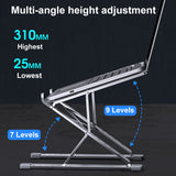 Adjustable Laptop Stand Aluminum for Macbook Tablet Notebook Stand Table Cooling Pad Foldable Laptop Metal Holder Storage Bag