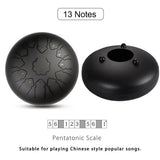 tongue Drum 12 Inch Steel Tongue Drum Set 13 Tune Hand Pan Drum Pad Tank Sticks Carrying Bag Percussion Instruments Accessories