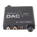 192KHz Digital to Analog Sound Converter Aluminum Alloy DAC Converter Plug and Play for Players HD DVD Home Theater System