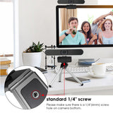Webcam Tripod Retractable Adjustable Tripod With 1/4 Inch Thread Tripods With Logitech C920/C920E/C925e/C930 360 Degree Rotation