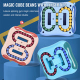 Relieve Stress Rotating Magic Bean Intelligence Cube Creative Decompression Children Educational Learning Mini Puzzle Brain Toy