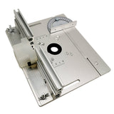 Upgrade Aluminum Router Table Insert Plate W/Miter Gauge for Woodworking Benches Table Saw Trimmer Engraving Machine