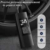 Car Air Compressor Inflatable Pump with LED Lamp for Motorcycle Bicycle Car Tyre Inflator Cordless Electric Air Pump