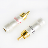 4Pcs Pure Copper Gold-plated RCA Plug AV HIFI Audio Cable Connector Accessories