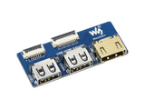 Waveshare USB HDMI Adapter for CM4-IO-BASE, Adapting FFC Connector To Standard Connector
