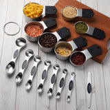 Magnetic Measuring Cups And Spoons Set Including 7 Measuring Cup 7 Measuring Spoons With 1 Leveler For Dry And Liquid
