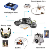 Ultra-light Aluminum Alloy Camping Cookware Utensils Outdoor Tableware Tool Cooking Teapot Kettle Pot Frying Pan Tent Accessory