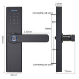 Wifi Tuya APP Electronic Door Lock Biometric Fingerprint 13.56mhz IC Card Password Mobile Phone Unlock Remotely Smart Home