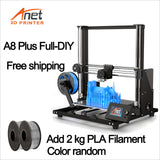 Anet A8 Plus 3D Printer Kit With High Precision Exturder And Hotend Reprap with PLA 10m Filaments 3D Drucker