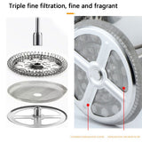 Stainless Steel Double Wall Filter Coffee Maker Double Thermal Insulation Coffee Pot Tea Maker With Mesh Filter