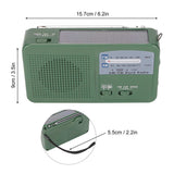 Solar Hand Crank Flashlight Radio Multifunctional Portable Emergency Radio with Flashlight AM/FM Radio Receiver for Outdoor