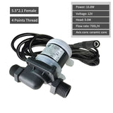 12V 24V DC Brushless Water Pump Silent 4 Points Threaded Solar Water Heater Shower Floor Heating Booster Pump IP68