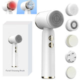 NEW Electric Wireless Hot Cool Facial Cleansing Brush Massager Face Wash Cleaning 6 in 1 Ultrasonic Face Makeup Cleansing Brush