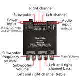 ZK-TB21 TPA3116D2 Bluetooth 5.0 Subwoofer Amplifier Board 50WX2+100W 2.1 Channel Power Audio Stereo Amplifier Board