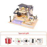 Big Doll House Furniture Miniature Building Kits Diy Dollhouse Kit Roombox Villa Garden Wood Houses Toy For Children Adult Gifts