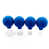 4 Pcs New Body Massage Cup Glass Cupping Device Silica Gel PVC Domestic Use Suction Ball Cupping Meridian Device