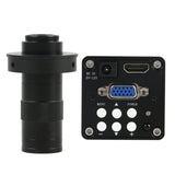 14MP 1080P HDMI VGA Video Microscope Camera + 130X 180x 300x Adjustable Zoom C Mount Lens + 56 LED Ring Light For PCB Soldering