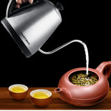 1L Gooseneck Kettle Electric Kettle Adjustable Temperature Insulation Stainless Steel Drip Coffee Tea EU Teapot