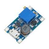 100pcs DC-DC Adjustable Boost Module 2A Boost Plate Step Up Module with MICRO USB 2V-24V to 5V 9V 12V 28V MT3608