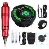 Complete Rotary Tattoo Machine Pen Set Tattoo Kit LCD Power Pedal Permanent Makeup Machine Assortment RU Fast Shipping