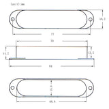 3Pcs Chrome Metal Sealed ST Strat Guitar Pickup Covers 3 Closed Single Coil Pickup Cover for Stratocaster