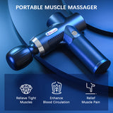Portable Muscle Massage Gun Silicone Massage Head Built-in Rechargeable Battery Back Shoulder Pain Relief Massager For Healthy