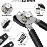 2023 New High Quality Stainless Steel Cans Opener Professional Ergonomic Manual Can Opener Side Cut Can Opene Kitchen tools