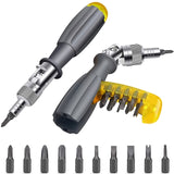 Screwdriver Set Bit, Screwdriver 11 in 1, 180° Rotating Magnetic Screwdriver Set Bit Holder for Household Appliances