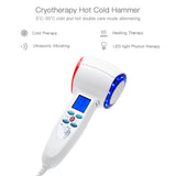 Ultrasonic Cryotherapy Hot Cold Hammer Facial Lifting Shrink Pore Massager Face LED Photon Acne Treatment Beauty Care Machine