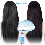 2-IN-1 Hair Facial Steamer Hot Mist Skin Moisturizing Air Humidifier Hair Cover Ion Vaporizer SPA Heating Fog Nozzle Nebulizer