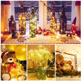 50Pcs Christmas Fairy Lights String 3 Flashing Mode Outdoor Garden Wedding Party Home Holiday Decoration Garland