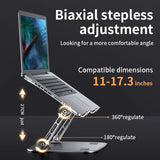 Laptop Stand Height Adjustable Aluminum Alloy Notebook Stand Compatible with 10-17 Inch Laptop Portable Laptop Cooling Holder