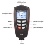 CEM DT-156 LCD Coating Thickness Tester Fe/NFe Paint Thickness Gauge Meter Car Paint Depth Gauge Tester 0~1800μm